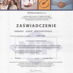 2010 Uczestnictwo w kursie pt.: Kliniczne postępowanie przy wykonawstwie uzupełnień całoceramicznych oraz Antybiotykoterapia zakażeń w stomatologii