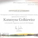 2013 89th Congress of the European Orthodontic Society