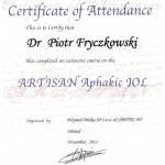 2011 Certyfikat ukończenia kursu