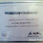 2010 Certyfikat członkostwa Michał Pelc