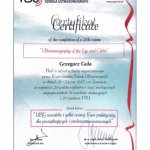 2017 Certyfikat USG oczodołu - Grzegorz Gula