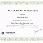 2011 Certyfikat za uczestnictwo w kursie depilacji laserowej