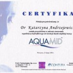 2006 Certyfikat za udział w szkoleniu w zakresie stosowania wypełniacza hydrofilowego do korekcji tkanki miękkiej twarzy