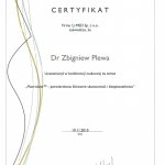 2010 Certyfikat za udział w konferencji naukowej na temat Macrolane