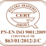 2012 Certyfikat 9001:2009