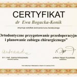 2010 certyfikat_ortodontyczne_przygotowanie_przedoperacyjne