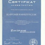 2005 Uczestnictwo w Konferencji Naukowo-Szkoleniowej Polskiego Towarzystwa Chirurgii Naczyniowej