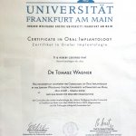 2009 Certificate in Oral Implantology