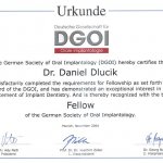 2004 Certyfikat: DGOI Implantologia