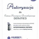 2003 Autoryzacja dla DER-MED w zakresie depilacji laserowej przez firmę Coherent Polska