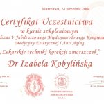 2004 Certyfikat uczestnictwa w kursie szkoleniowym 