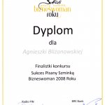 2008 Agnieszka Bliżanowska - Bizneswoman roku
