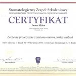 2010 Certyfikat uczestnictwa w kursie 
