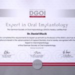 2007 Certyfikat: DGOI - Expert n Oral Implantology
