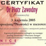 2005 Certyfikat