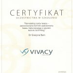 2012 Certyfikat za udział w szkoleniu Remodeling rysów twarzy