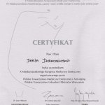 2010 Certyfikat uczestnictwa w Kongresie