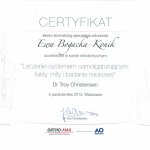 2013 certyfikat_leczenie_systemem_samoligaturujcym