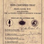 1995 Certyfikat uczestnictwa w kursie medycyny estetycznej