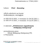 2001 Zaświadczenie