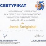 2012 Certyfikat Potwierdzający uczestnictwo