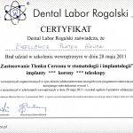 2011 Zastosowanie tlenku Cerconu  w stomatologii i implantologii.