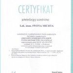 2010 Certyfikat uczestnictwa w podyplomowym kursie medycznym