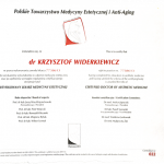  Certyfikowany lekarz medycyny estetycznej nadawany jest przez Polskie Towarzystwo Medycyny Estetycznej i Antyaging. 