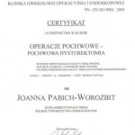 2007 Joanna Pabich-Worożbit - kurs: Operacje pochwowe - pochwowa hysterektomia