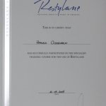 2008 Certyfikat uczestnictwa w kursie stosowania Restylane