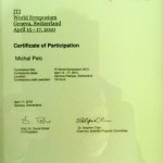 2010 Certyfikat uczestnictwa Michał Pelc