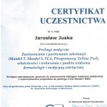 2010 Certyfikat uczestnictwa w kursie: Peeling medyczne