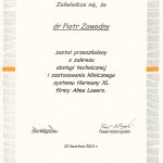 2013 Certyfikat