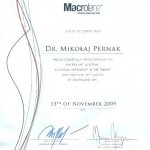 2009 Certyfikat Macrolane