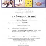 2011 Zaświadczenie uczestnictwa w kursie medycznym