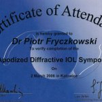2006 Certyfikat uczestnictwa 