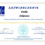 2011 Dr Emilia Sitkiewicz - kurs z zakresu ultrasonografii