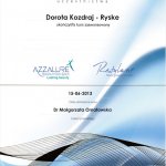 2013 Dorota Kozdraj-Ryske - kurs Azzalure i Restylane