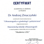 2010 Uczestnictwo w kursie pt.: Ultrasonografia w ginekologii i położnictwie