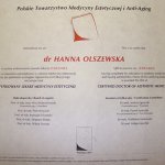 2011 Certyfikat uzyskania tytułu certyfikowanego lekarza medycyny estetycznej