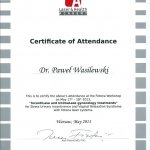 2013 Certyfikat za uczestnictwo w Fotona Workshop