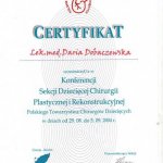2004 Certyfikat uczestnictwa w konferencji