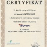 2006 Szkolenie w zakresie podawania toksyny botulinowej