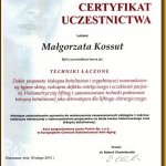2010 Uczestnictwo w kursie pt.: Techniki łączone
