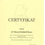 2011 Certyfikat za udział w Konferencji Naukowo - Szkoleniowej