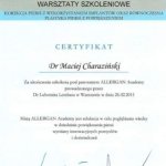 2011 Maciej Charaziński - ukończenie szkolenia ALLERGAN