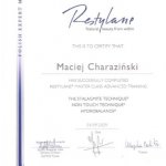 2009 Maciej Charaziński - ukończenie szkolenia  Restylane