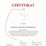 2011 Certyfikat za udział w XI Międzynarodowym Kongresie Medycyny Estetycznej i Anti-Aging